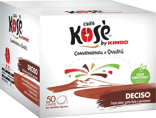 Caffè Kosè Deciso 50 cialde - Cartone da 12 pezzi totale 600 cialde by Kimbo